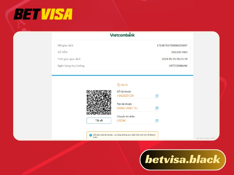 Nạp tiền Betvisa